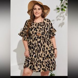 COPY - EMERY ROSE Plus Allover Print Flounce Sleeve Dress 4X 20.